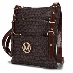Brown Venna Signature Crossbody Bag